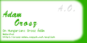 adam orosz business card