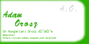 adam orosz business card